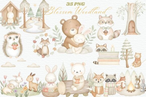 Download Forest Friends Woodland Animal Clipart - Forest Collection