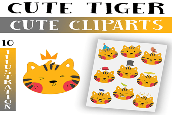 Download Cute Tiger Clipart Png / Commercial Use - Commercial use Collection