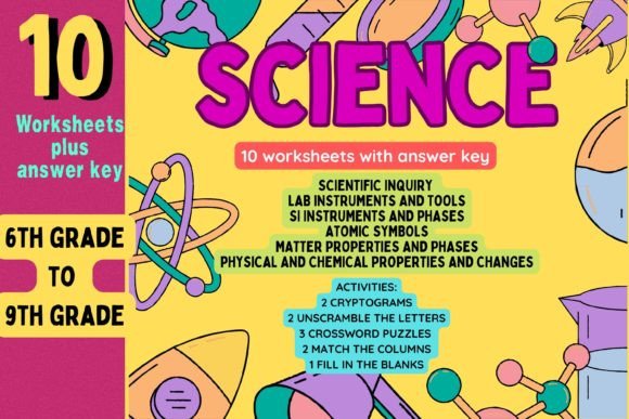 Download Science: 10 Worksheets with Answer Key - Premium Bundle