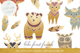 Download Boho Forest Friends Clipart Set - Forest Collection