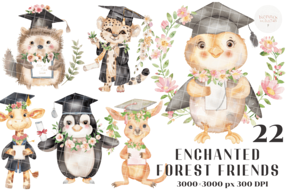 Download Enchanted Forest Friends Graduation - Forest Collection