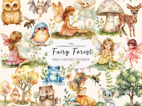 Download Sweet Forest Friends, Fairy Woodland Png - Forest Collection