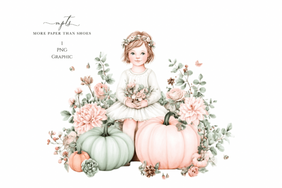 Download Shabby Chic Pastel Pumpkins with Flowers - Premium Resources
